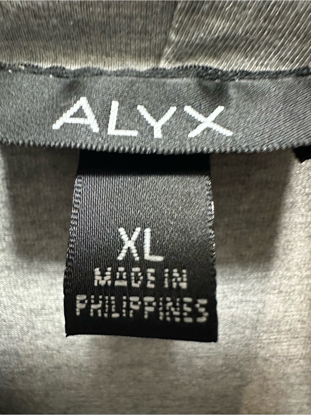Alyx Size XL Gray Pleated Jacket with Tie Front EUC - Picture 6 of 7